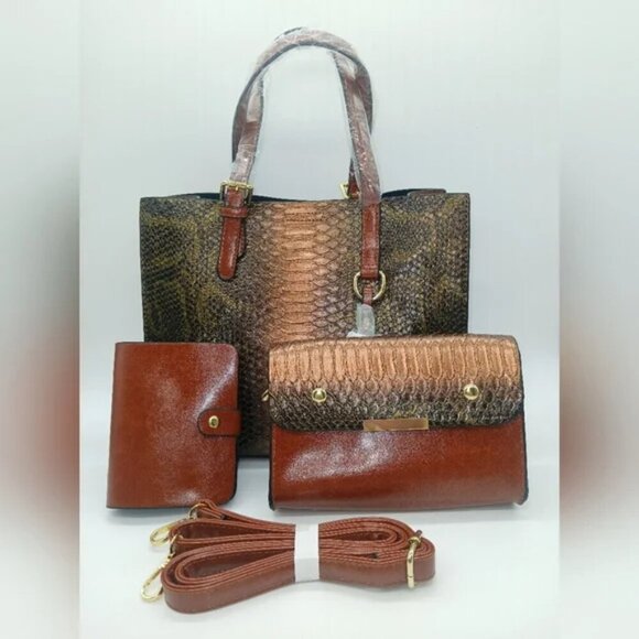 Handbags - Crocodile Snakeskin Faux Leather Crossbody Handbag, Clutch & Wallet​